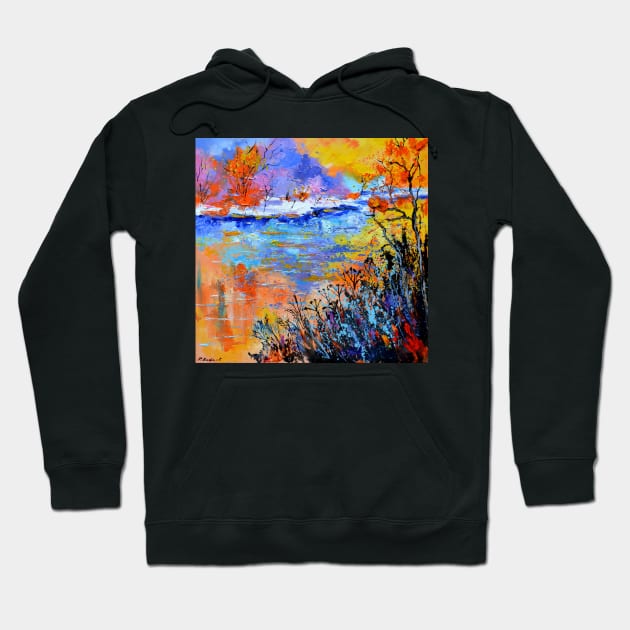 Pond in Autumn Hoodie by calimero